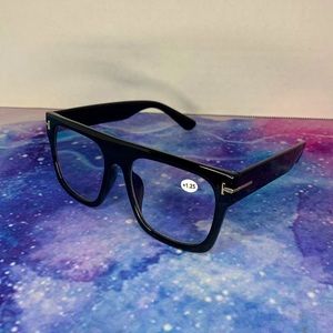 New Rectangular Retro Reading Glasses Oversized Flat Top Thick Tom Frames +1.25
